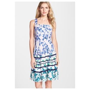 Gabby Skye Floral Scuba Fit & Flare Dress …